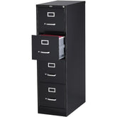 4-Drawer Lockable File Cabinet, Black