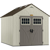 8 x 10 ft. Metal and Resin Storage Shed, Vanilla