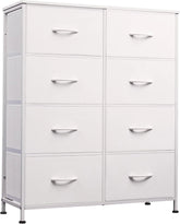 Tall Fabric Dresser with 8 Drawers, Bedroom Storage Chest and Clothing Organizer for Home and Closet