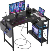 40 Inch L Shaped Computer Desk, Compact Corner Office Desk for Home Office, Study and Small Spaces