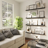 Set of 4 Floating Wall Shelves, 46 Inch Picture Ledge Display Shelves for Photos, Artwork and Home Decor