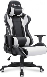Ergonomic Leather Gaming Chair, High Back Computer Desk and Office Chair for Gaming, Home Office and Work
