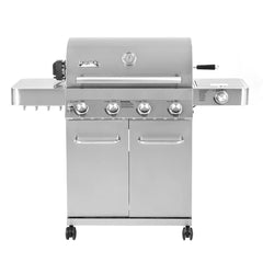 17842 Stainless Steel 4 Burner Propane Gas Grill with Rotisserie