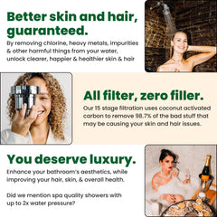Filtered Showerhead With Filters For Healthy Hair& Skin