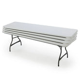 4-Pack Commercial Stacking 8 ft Folding Table - White (80344)