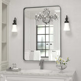Wall Mirror Vanity Mirror, Bathroom Mirror with Rounded Corners, 1 Piece