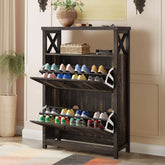 Shoe Storage Cabinet Organizer with 2 Compartments, Entryway and Hallway Shoe Cabinet
