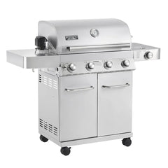 17842 Stainless Steel 4 Burner Propane Gas Grill with Rotisserie