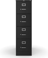 4-Drawer Lockable File Cabinet, Black