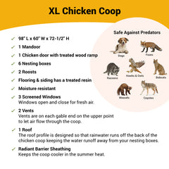 XL Chicken Coop - Up to 20 Chickens